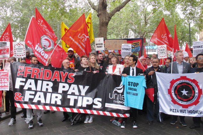 Massive protest strike last Friday by McDonald’s TGI Friday’s, Uber Eats and Wetherspoon workers made a huge impact on Labour shadow chancellor John McDonnell