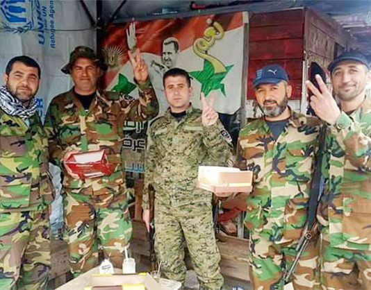Syrian troops celebrate victory over terrorists in Douma