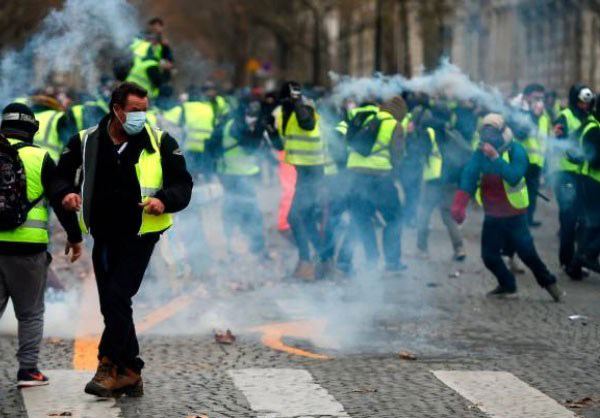 Yellow Vests protesters out in force last week – after winning a victory the biggest ever protest is expected tomorrow