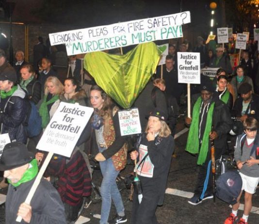 Marchers on the last silent walk on November 14th demanded that those responsible for the Grenfell inferno be held to account