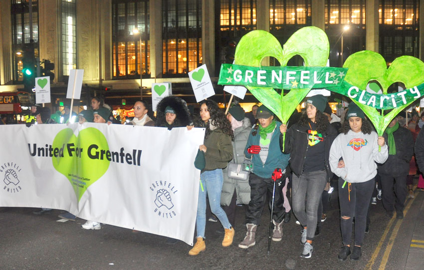 Many young people were on Friday night’s 600-strong silent march through the centre of Kensington demanding justice for the victims of the Grenfell inferno