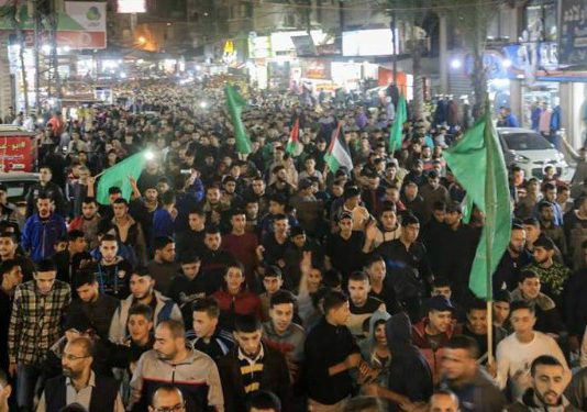 Hamas demonstration in Gaza earlier this year