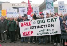 Jaguar car workers demanding the Browns Lane Coventry factory stays open – another 5,000 jobs are facing the axe