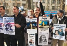 Demonstration in Iran in support of Marzieh Hashemi