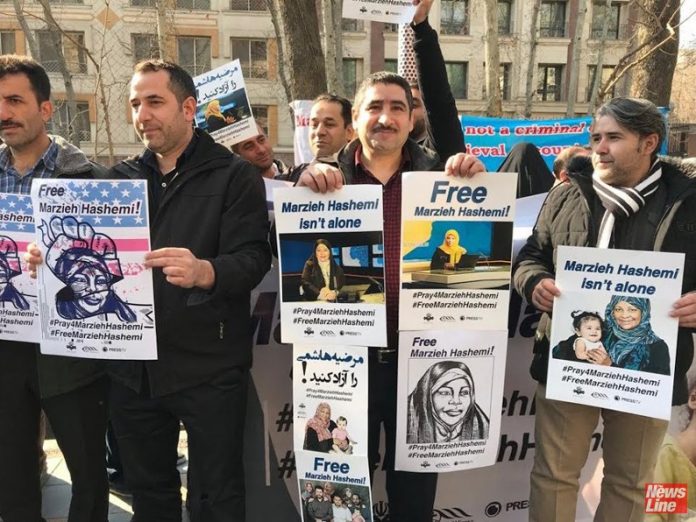 Demonstration in Iran in support of Marzieh Hashemi