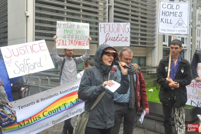 Protest for safe and warm council homes – the housing crisis has reach new heights with families squeezed into too few homes