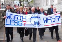 Head teachers marching on Downing Street demanding more funding – teachers have been offered a ‘derisory’ 2% ‘pay rise’