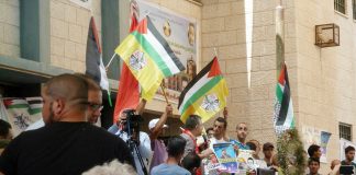 Demonstration in Duma to commemorate the Dawabsheh family who died in an arson attack by Israeli settlers – settlers poured flammable material into the mosque in Deir Dibwan