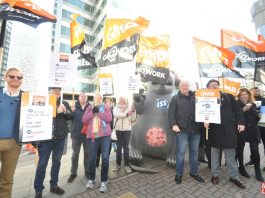 ISS cleaners protest today in Manchester