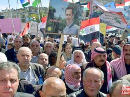 Syrians take to the streets: Golan belongs to Syria