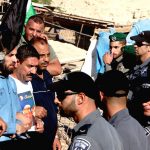 Palestinians entry to the Bedouin village of Khan al-Ahmar