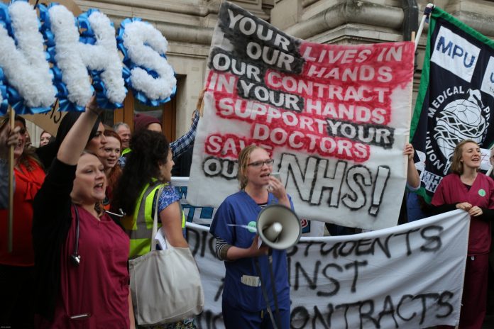 British junior doctors demonstrating