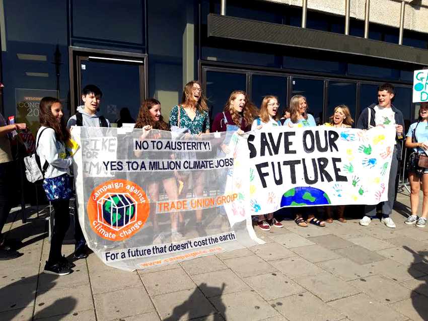 British young people lobbying the TUC won support for their strike for climate change justice