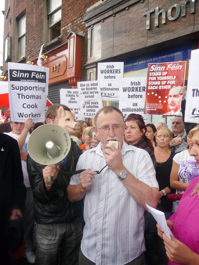 In 2009 Thomas Cook workers in Dublin, Ireland occupied the shop in Grafton Street against redundancies