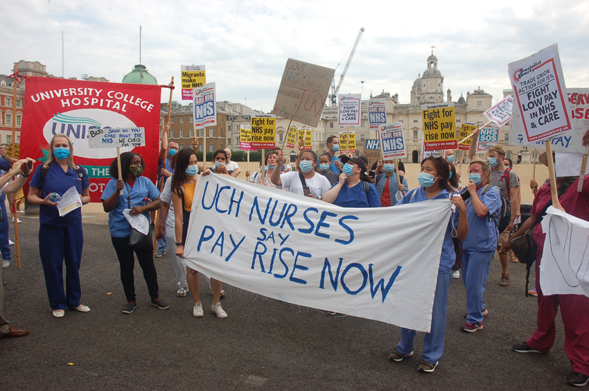 British nurses demanding a pay rise – their hard work has saved many lives during the Covid-19 crisis