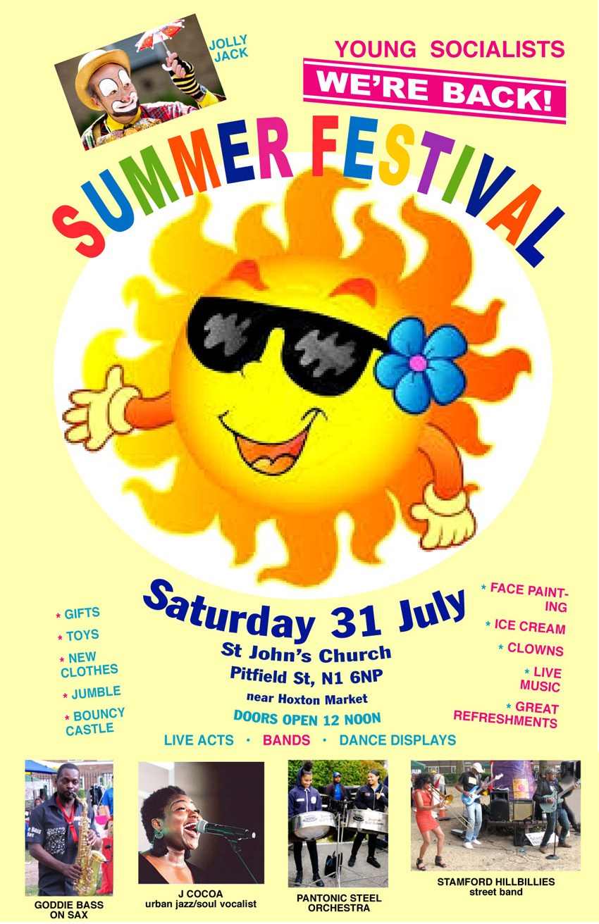 Young Socialists Summer Festival - Saturday, 31st July 2021