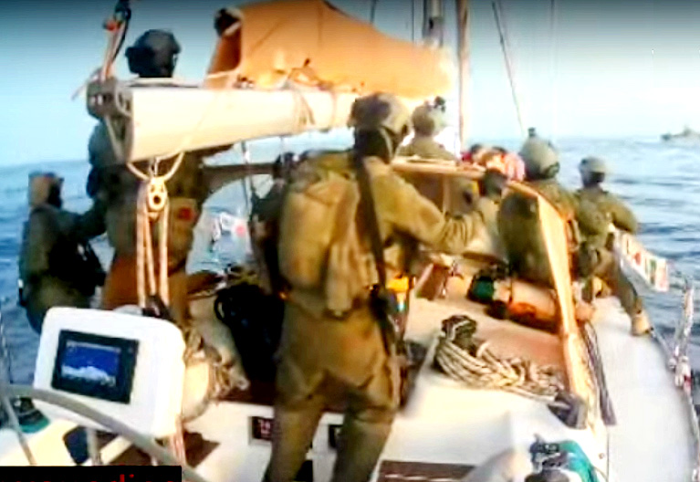 Israeli navy halts the Gaza freedom Flotilla