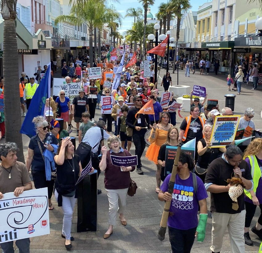 Workers rise up across New Zealand in historic ‘mega strike’